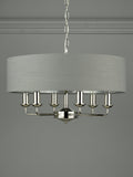 Laura Ashley Sorrento six-arm ceiling light with linen shade (British brand)