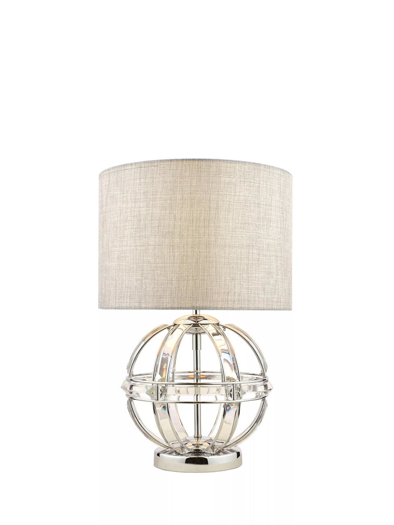 Laura Ashley Aidan crystal table lamp polished chrome, imported from the UK