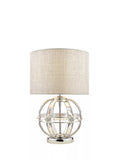 Laura Ashley Aidan crystal table lamp polished chrome, imported from the UK