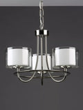 Laura Ashley Southwell 3 arm ceiling light polished nickel, UK version