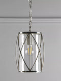 Laura Ashley glass pendant ceiling light with polished nickel finish, UK version
