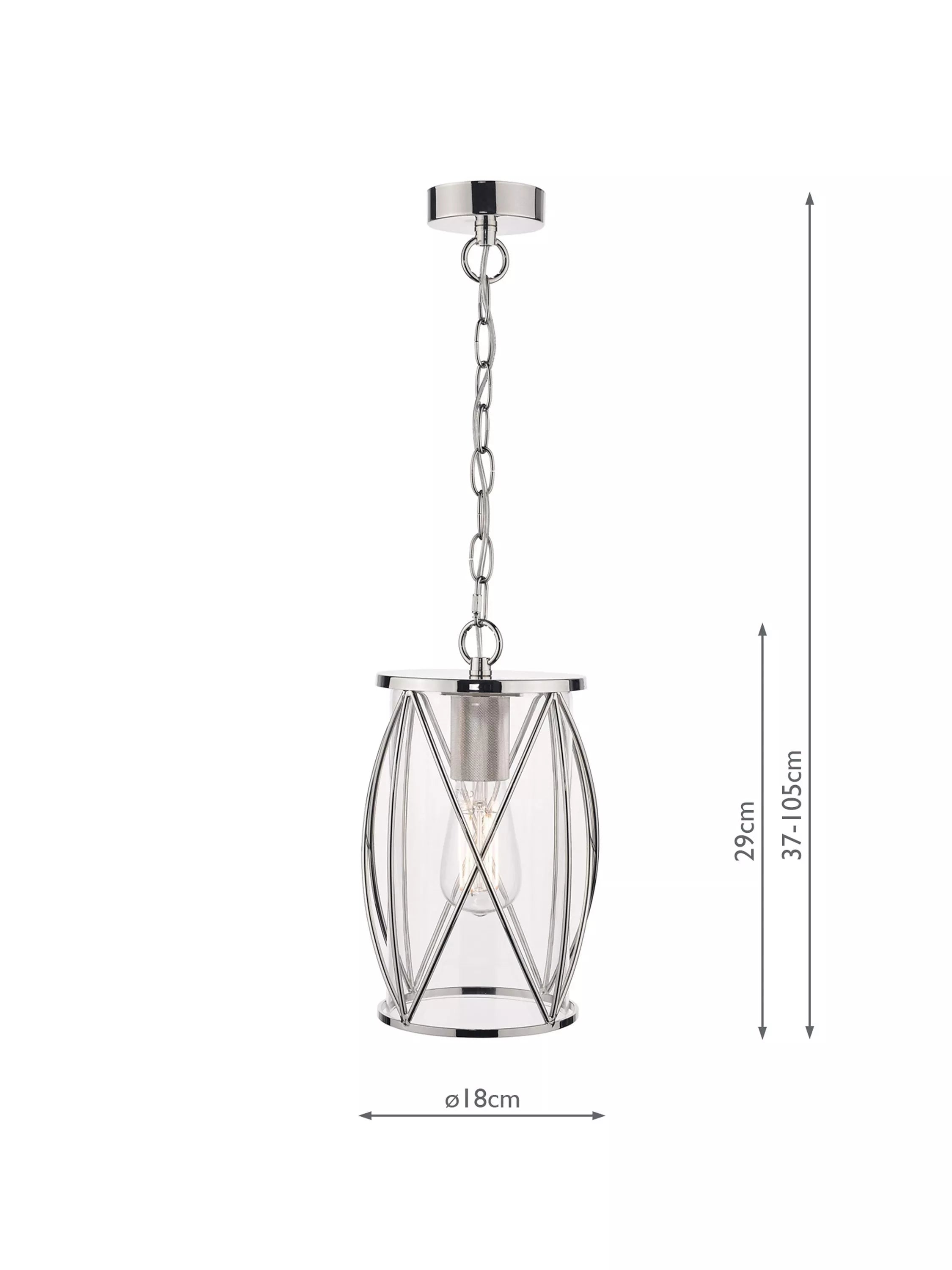 Laura Ashley glass pendant ceiling light with polished nickel finish, UK version