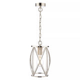 Laura Ashley glass pendant ceiling light with polished nickel finish, UK version