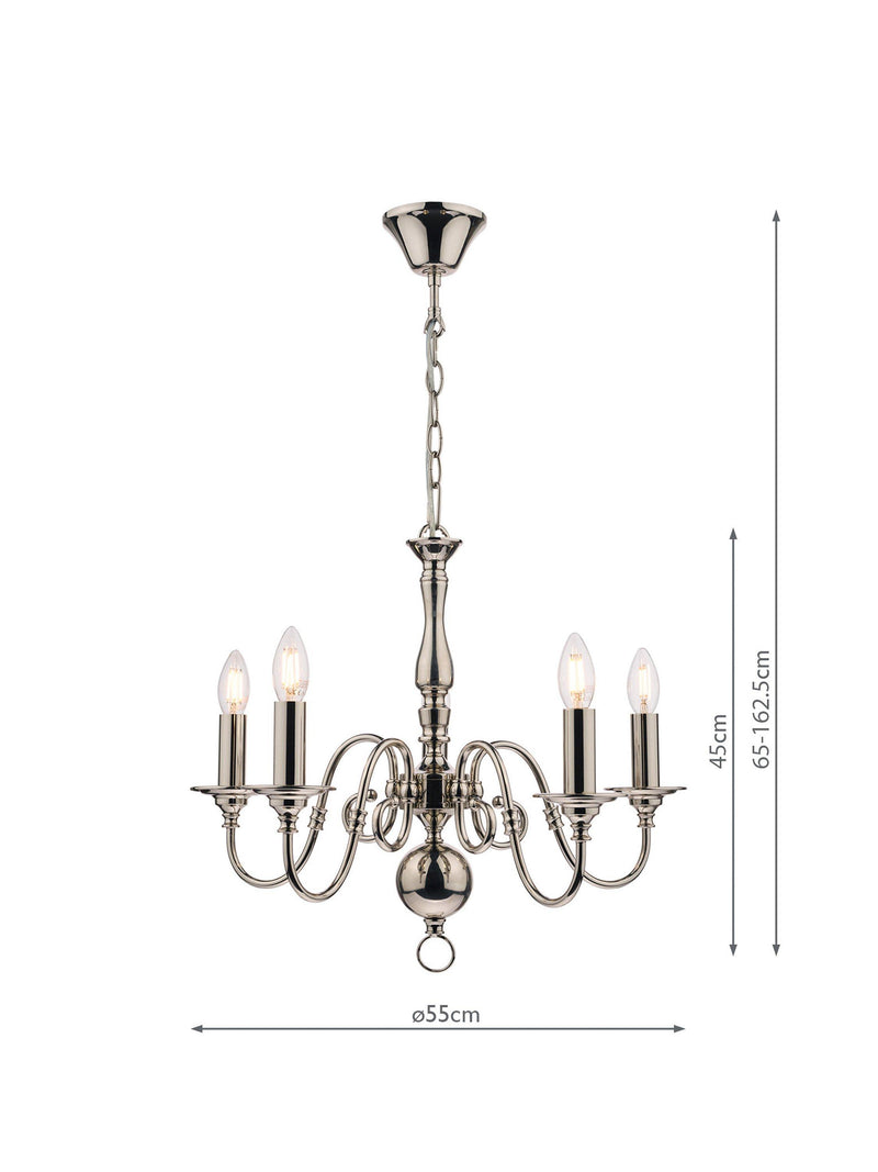 Laura Ashley Winchester 5 arm ceiling light, UK version