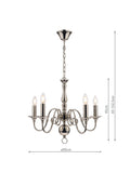 Laura Ashley Winchester 5 arm ceiling light, UK version