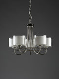 Laura Ashley 5 arm ceiling light polished nickel, UK version