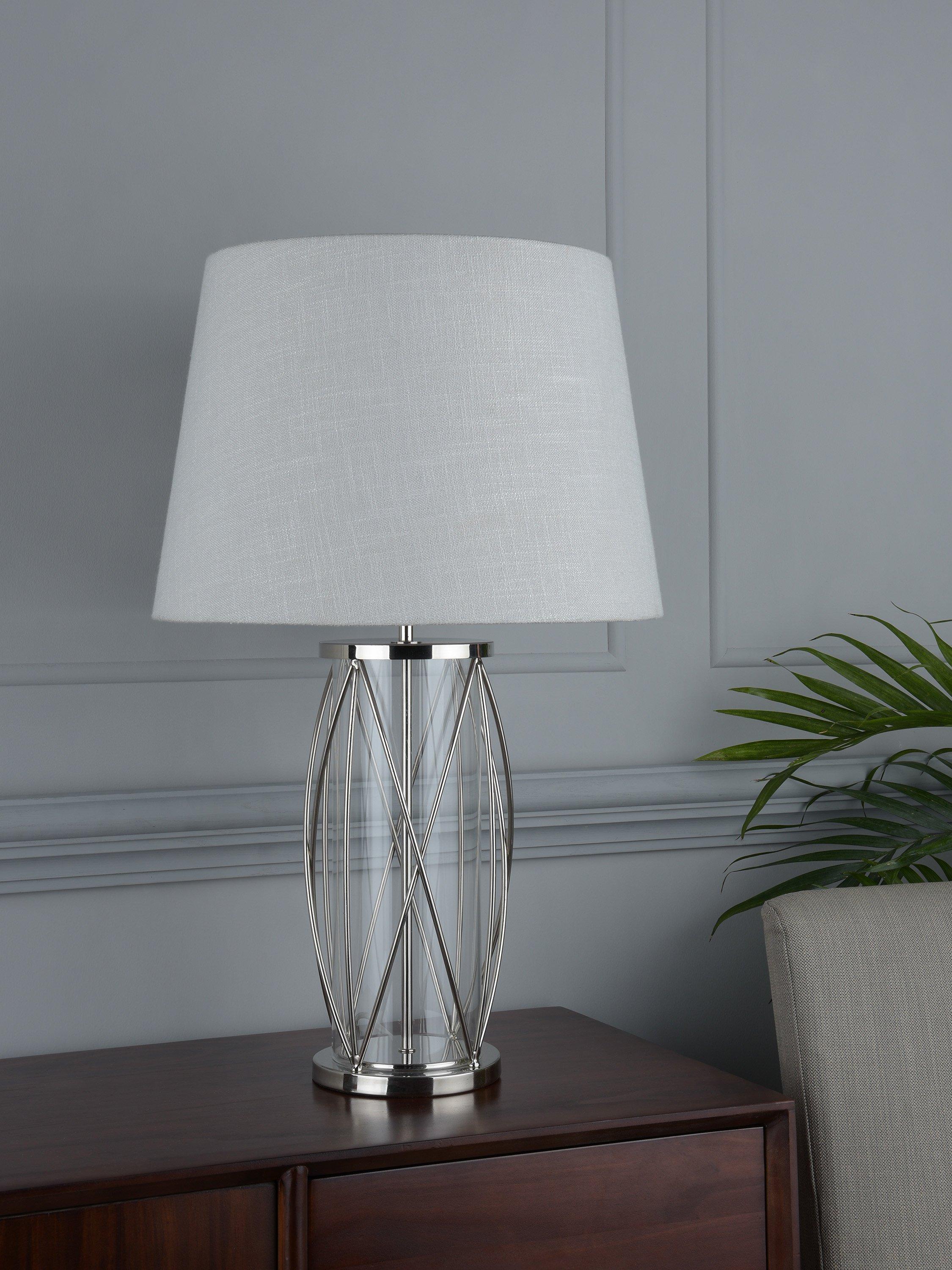 Laura Ashley Beckworth table lamp polished nickel (British brand)