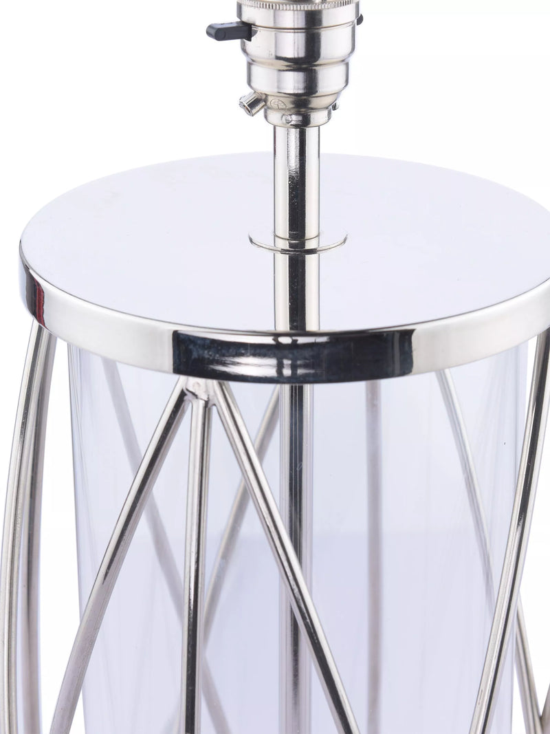 Laura Ashley Beckworth table lamp polished nickel (British brand)