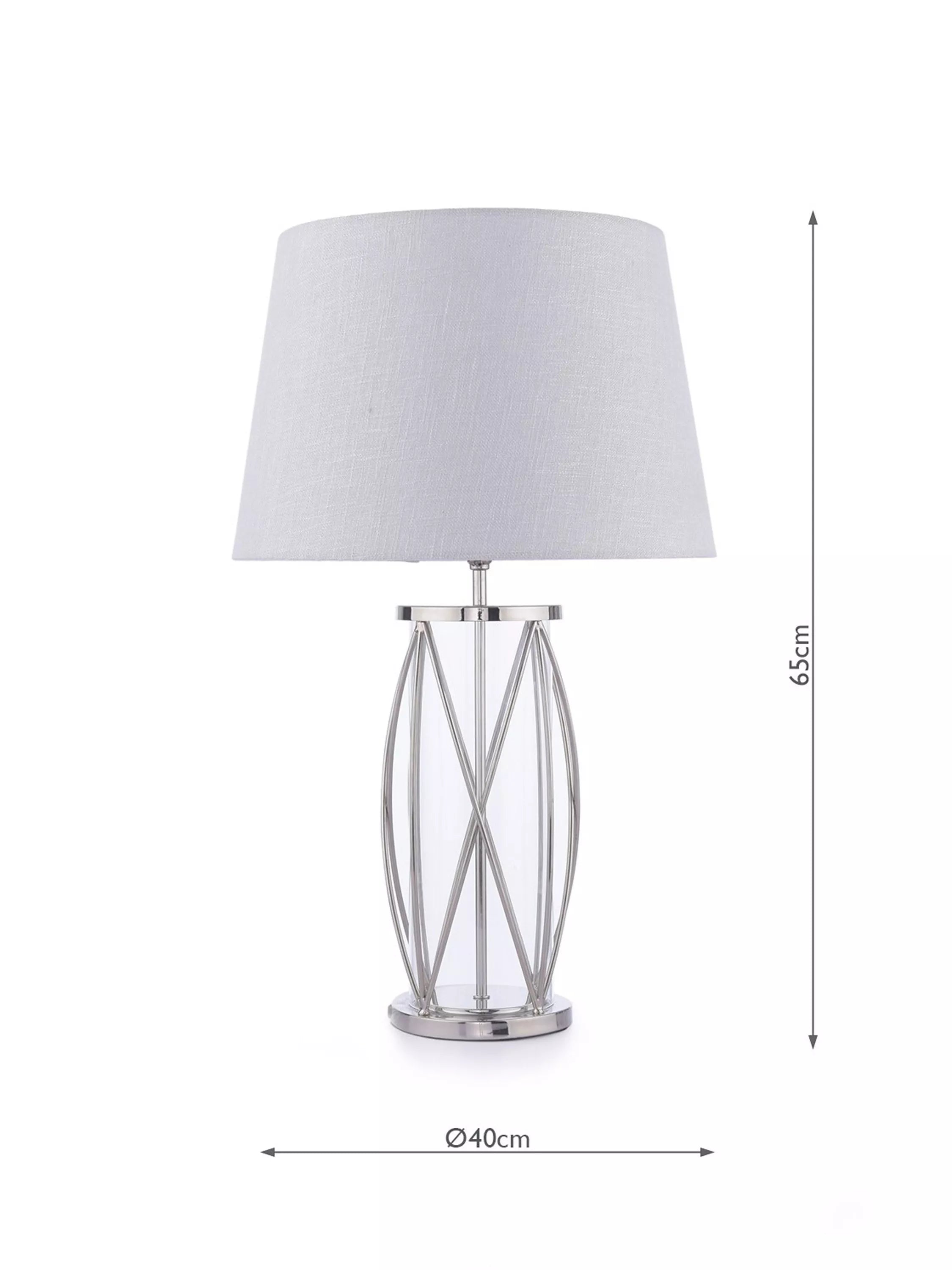 Laura Ashley Beckworth table lamp polished nickel (British brand)