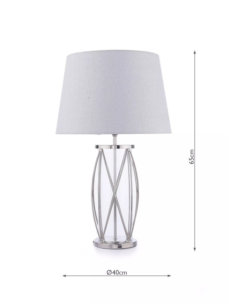 Laura Ashley Beckworth table lamp polished nickel (British brand)