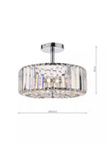Laura Ashley Fernhurst semi-flush crystal ceiling light, UK version