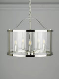 Laura Ashley Harrington 5 arm glass ceiling light polished nickel - British product