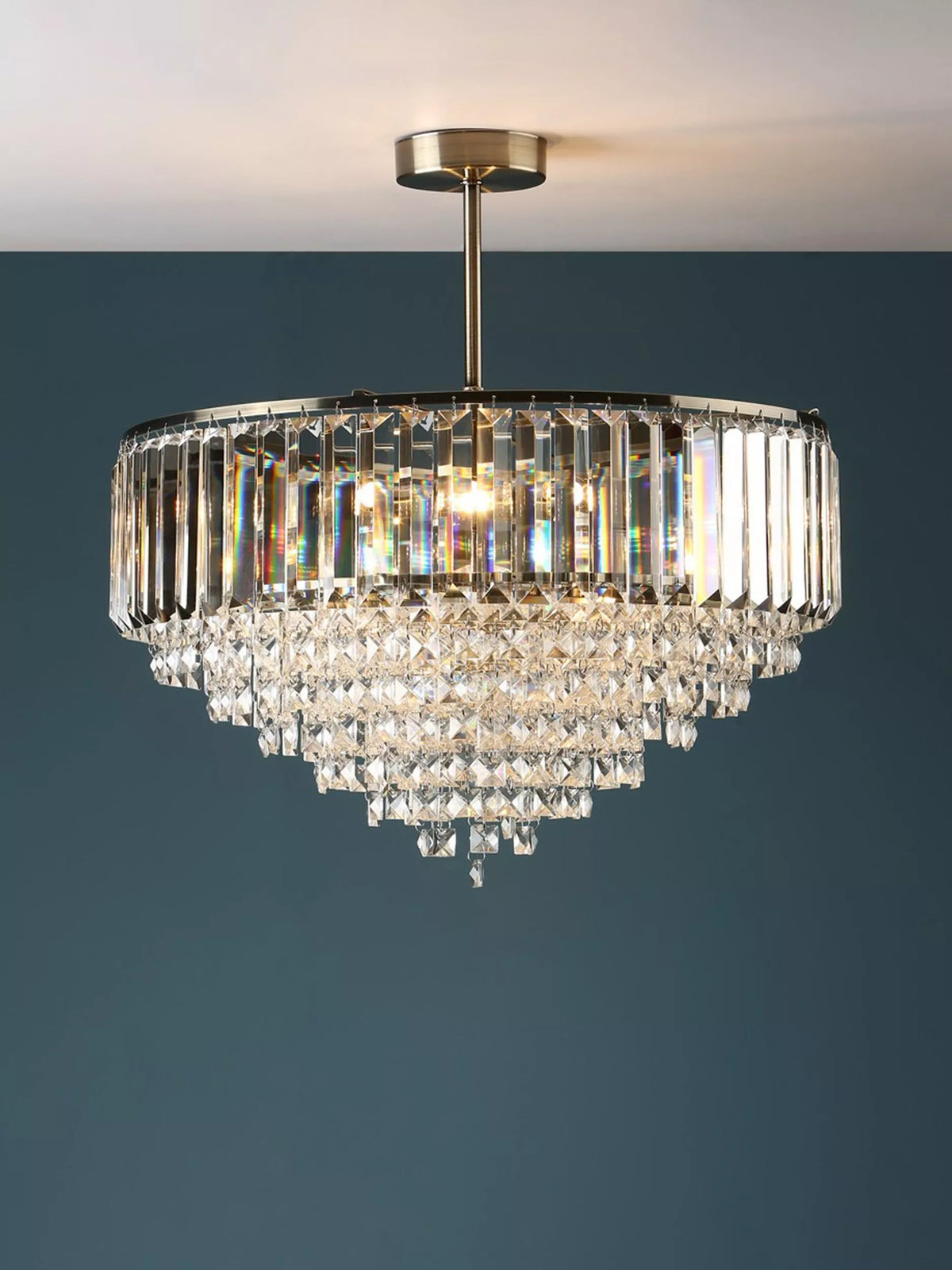 Laura Ashley Vienna semi flush crystal ceiling light (British brand)
