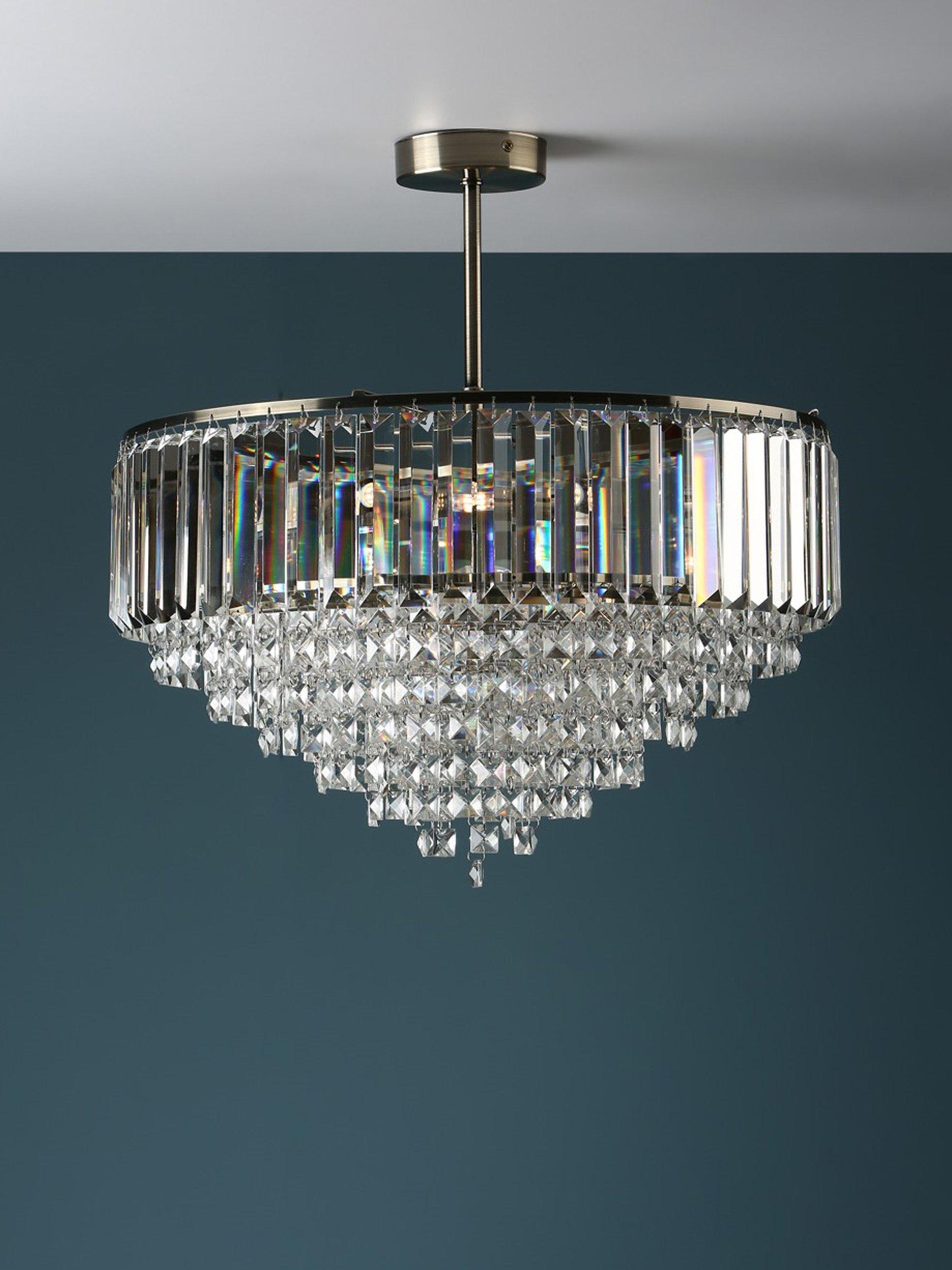 Laura Ashley Vienna semi flush crystal ceiling light (British brand)
