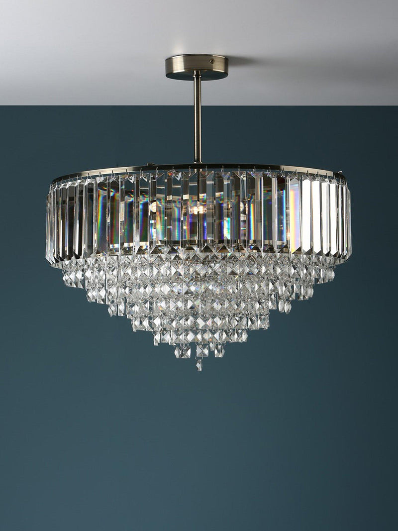 Laura Ashley Vienna semi flush crystal ceiling light (British brand)