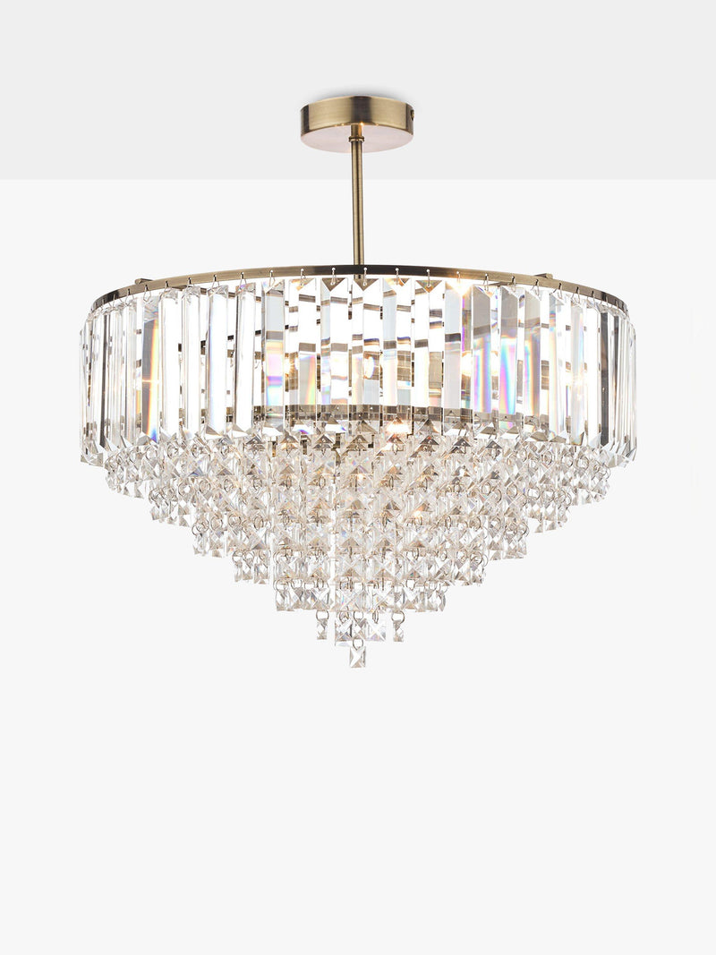 Laura Ashley Vienna semi flush crystal ceiling light (British brand)