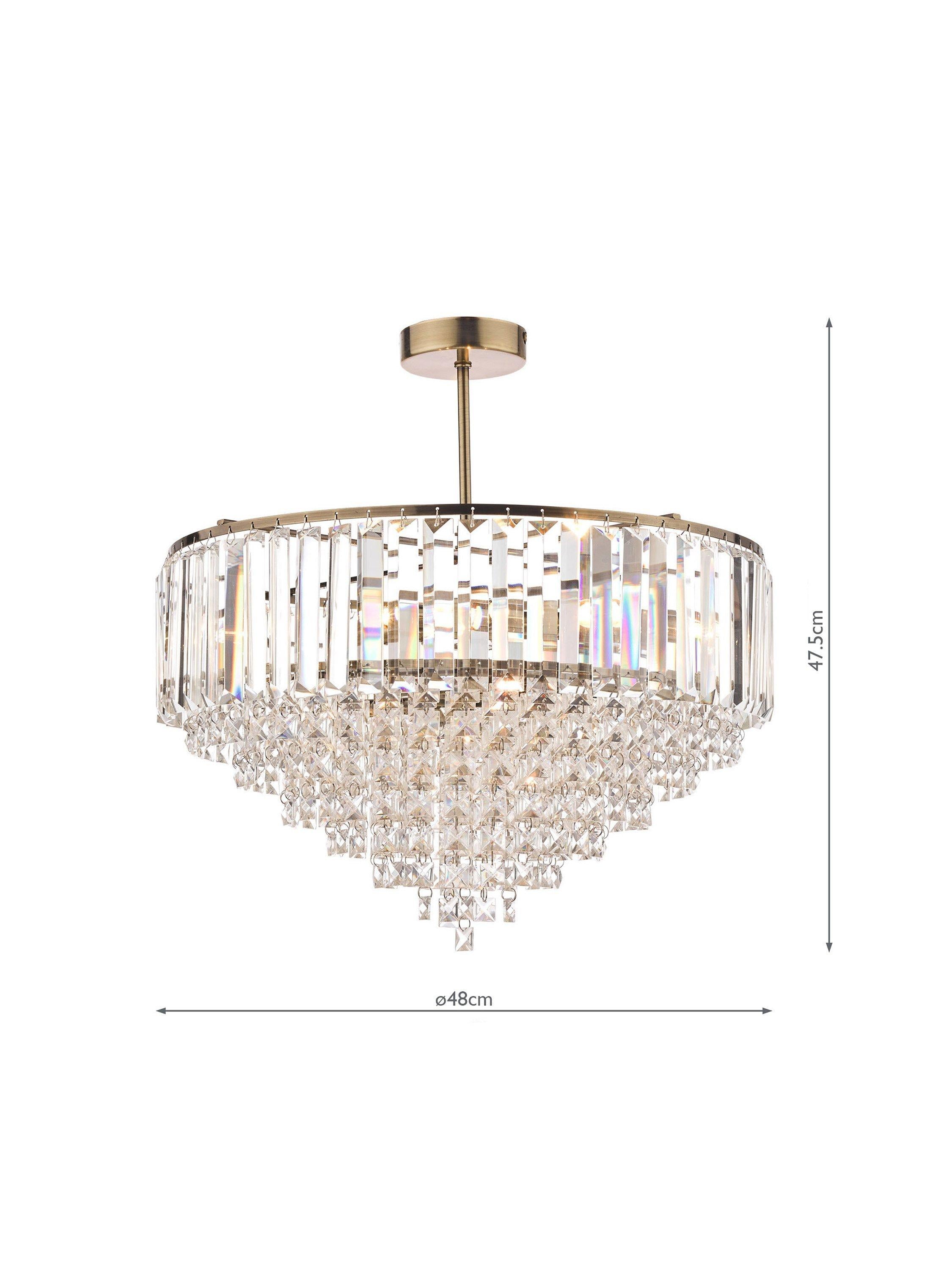 Laura Ashley Vienna semi flush crystal ceiling light (British brand)