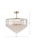 Laura Ashley Vienna semi flush crystal ceiling light (British brand)