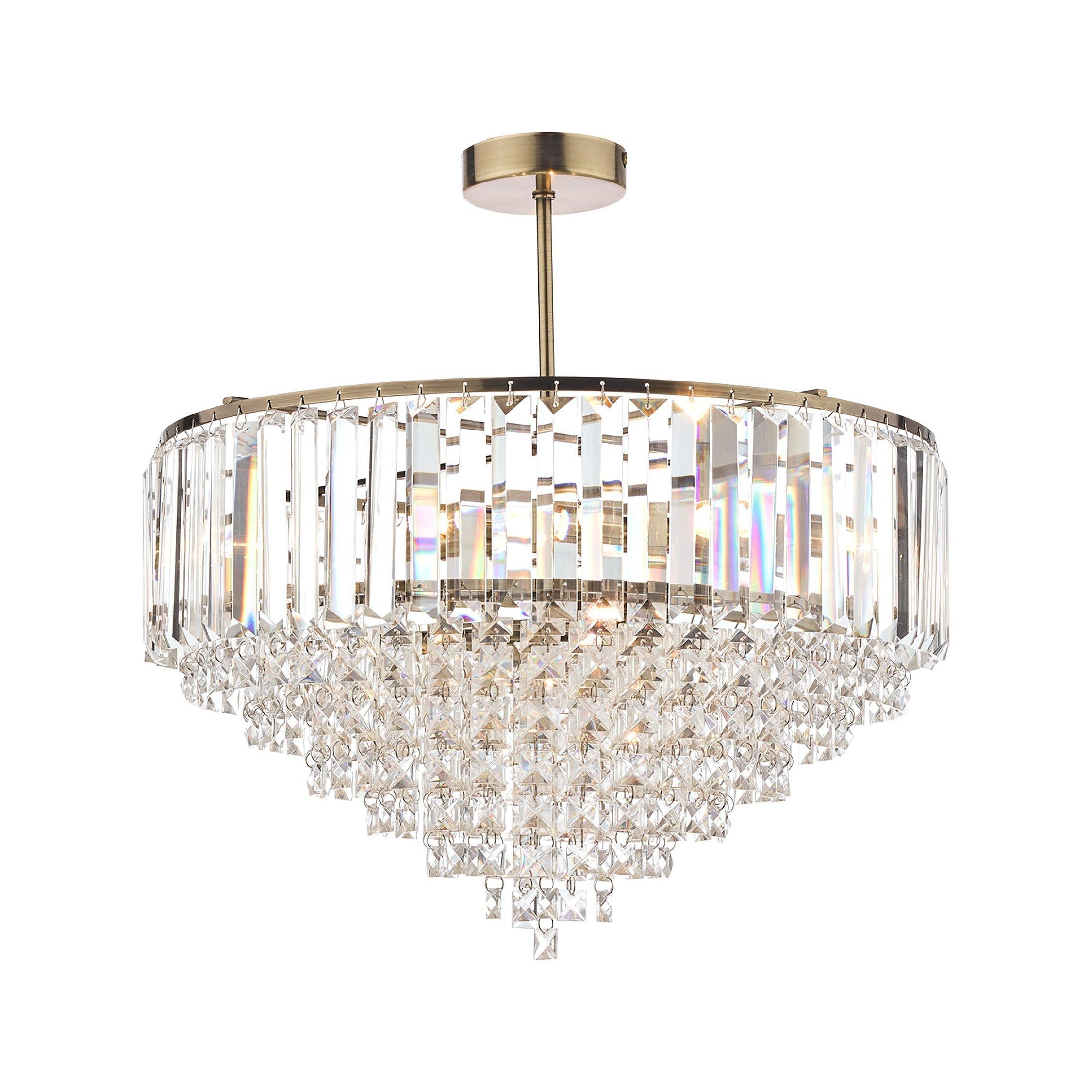 Laura Ashley Vienna semi flush crystal ceiling light (British brand)