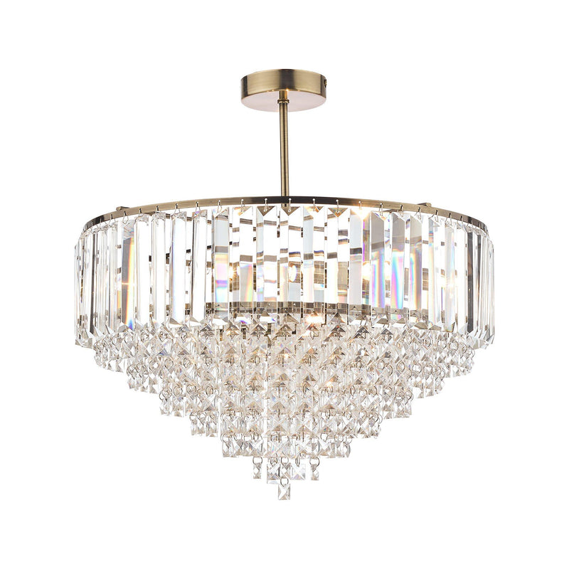 Laura Ashley Vienna semi flush crystal ceiling light (British brand)