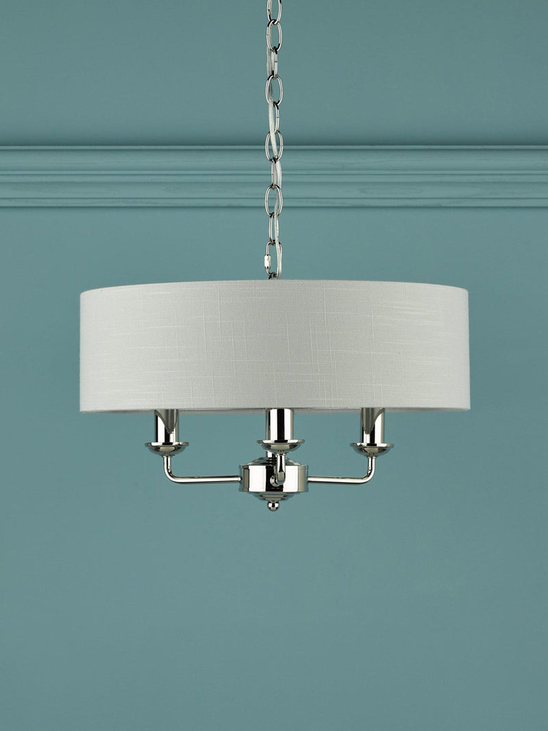 Laura Ashley Sorrento 3 arm ceiling light drum shade, UK version