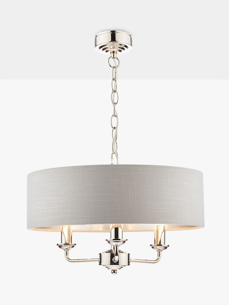 Laura Ashley Sorrento 3 arm ceiling light drum shade, UK version