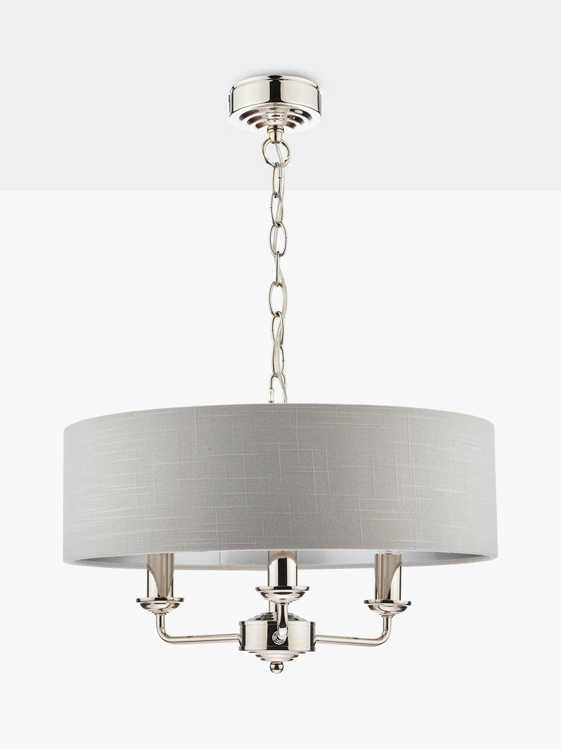 Laura Ashley Sorrento 3 arm ceiling light drum shade, UK version