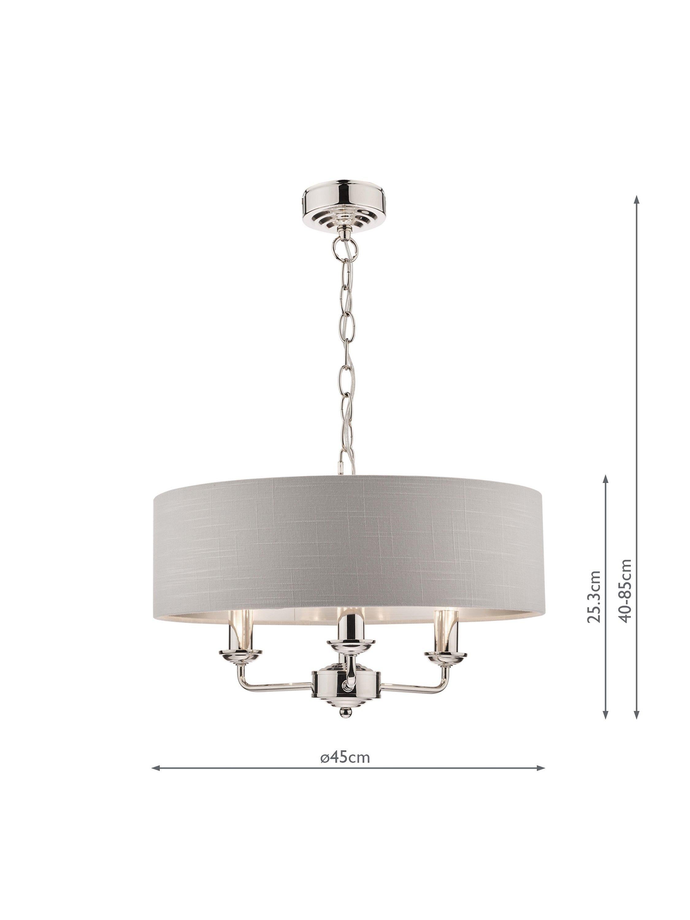 Laura Ashley Sorrento 3 arm ceiling light drum shade, UK version