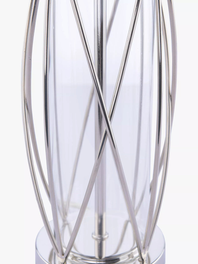 Laura Ashley petite lamp polished nickel linen shade, imported from the UK