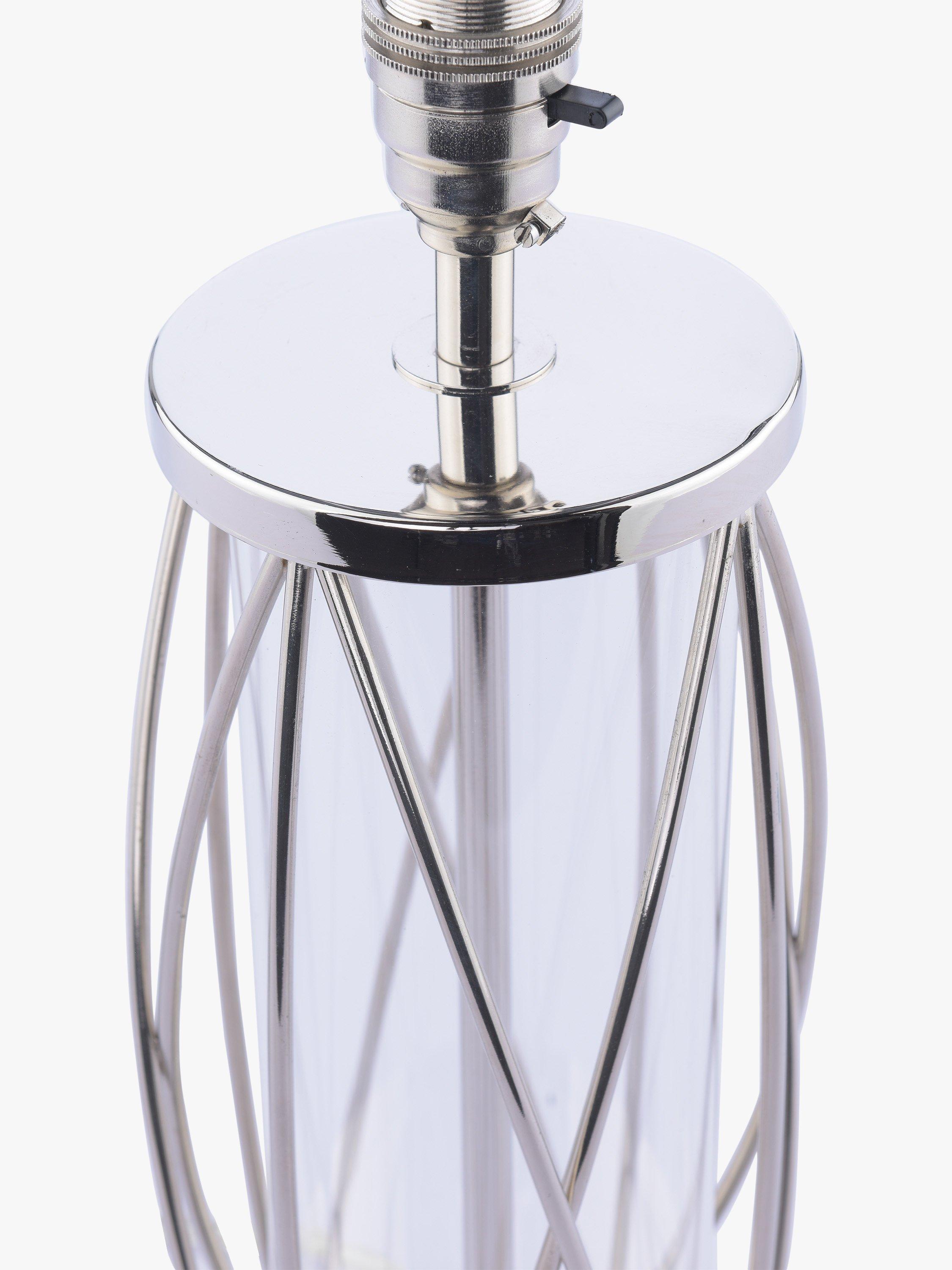 Laura Ashley petite lamp polished nickel linen shade, imported from the UK