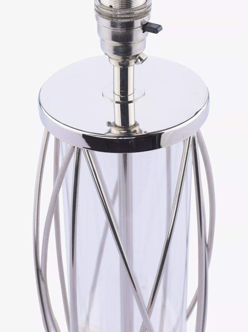 Laura Ashley petite lamp polished nickel linen shade, imported from the UK