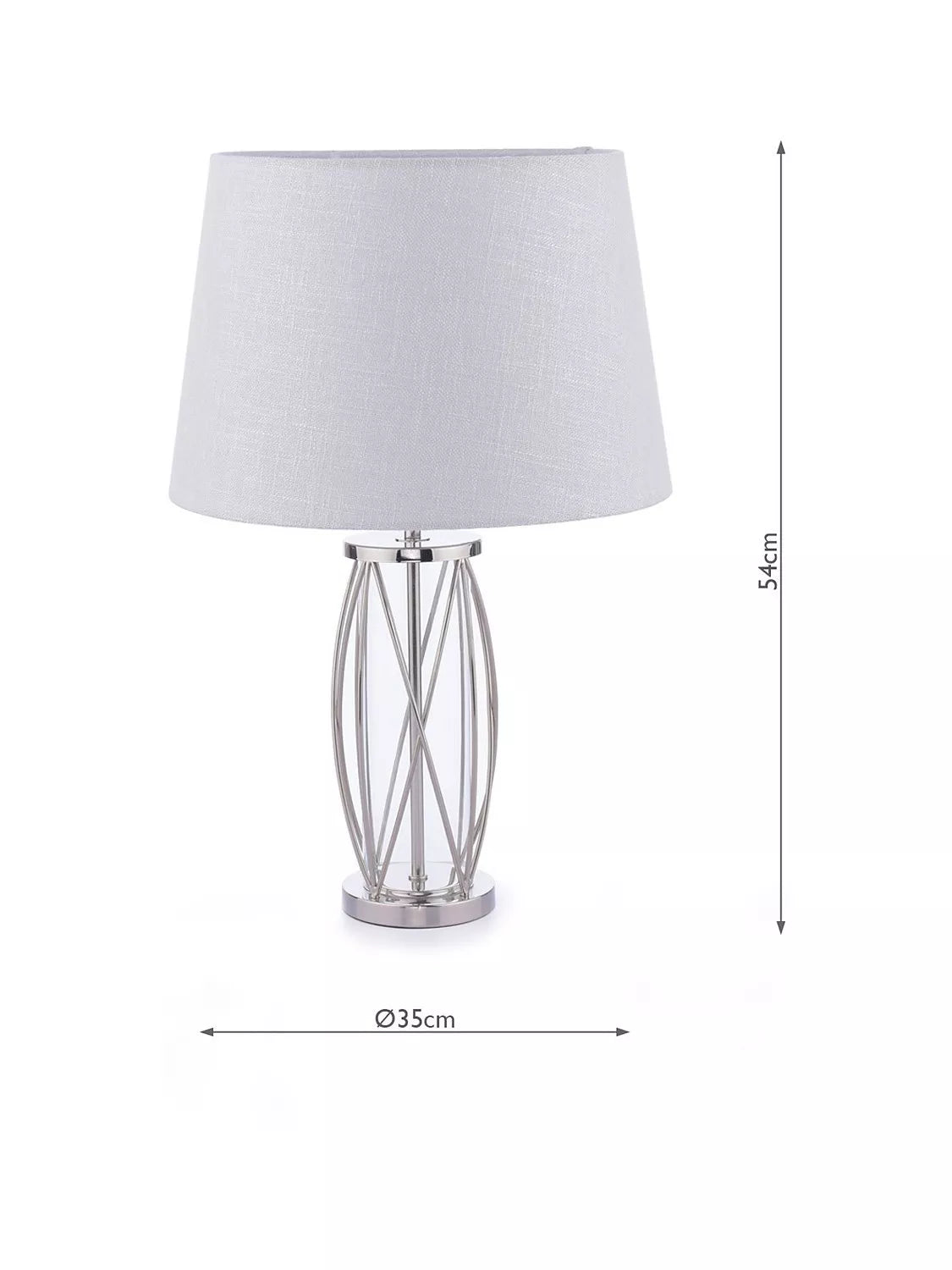 Laura Ashley petite lamp polished nickel linen shade, imported from the UK