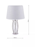 Laura Ashley petite lamp polished nickel linen shade, imported from the UK