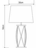 Laura Ashley petite lamp polished nickel linen shade, imported from the UK