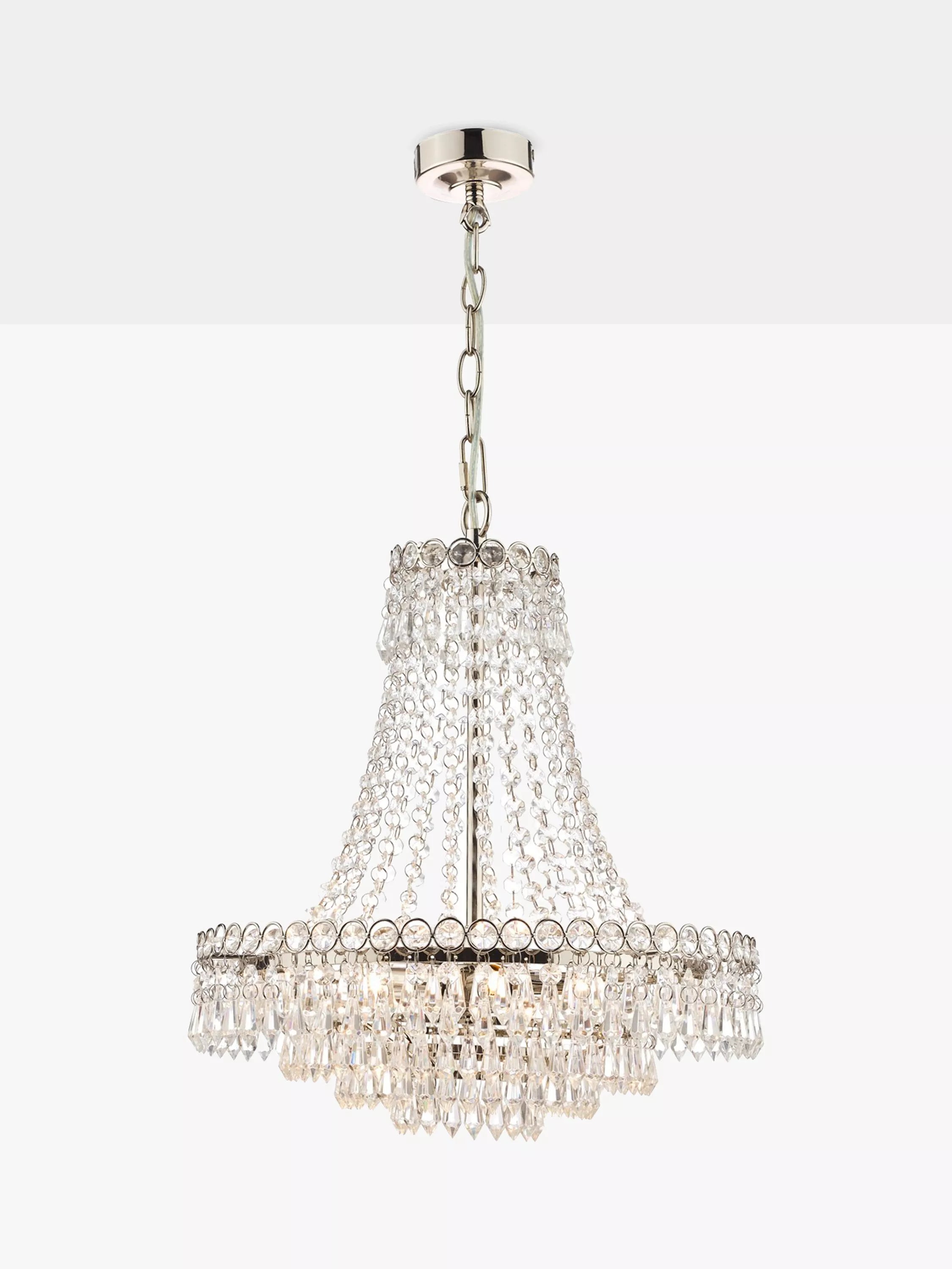 Laura Ashley Enid crystal chandelier ceiling light, imported from the UK