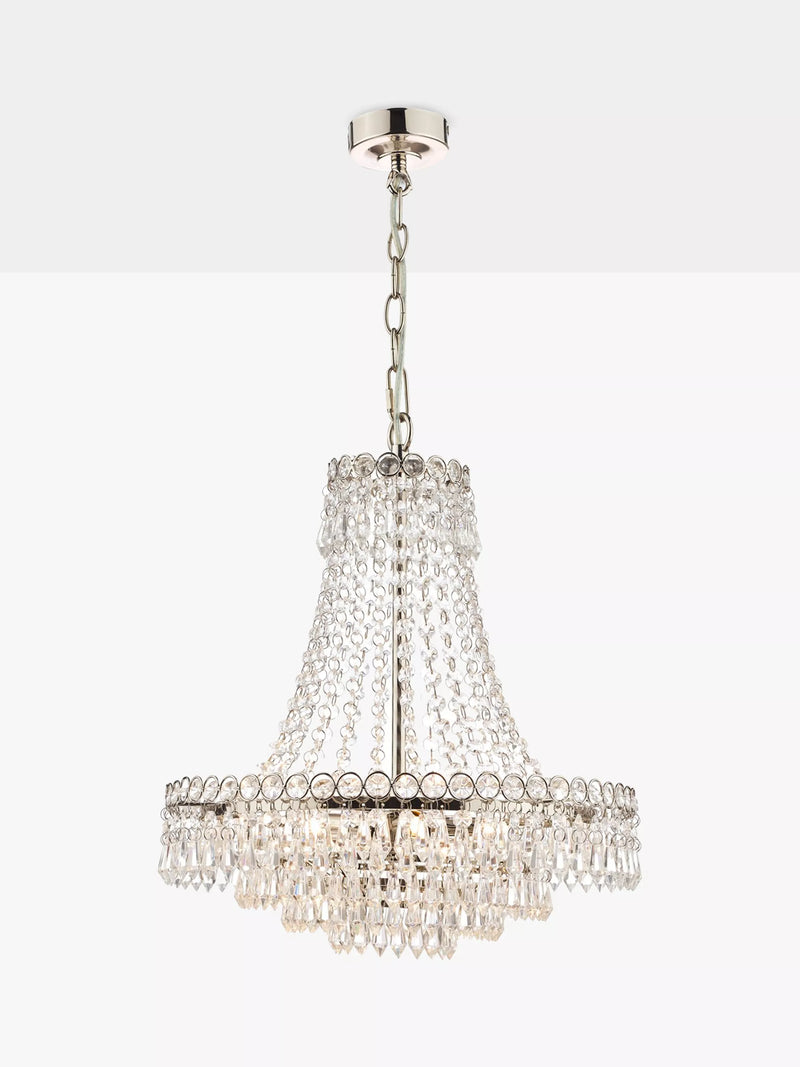 Laura Ashley Enid crystal chandelier ceiling light, imported from the UK