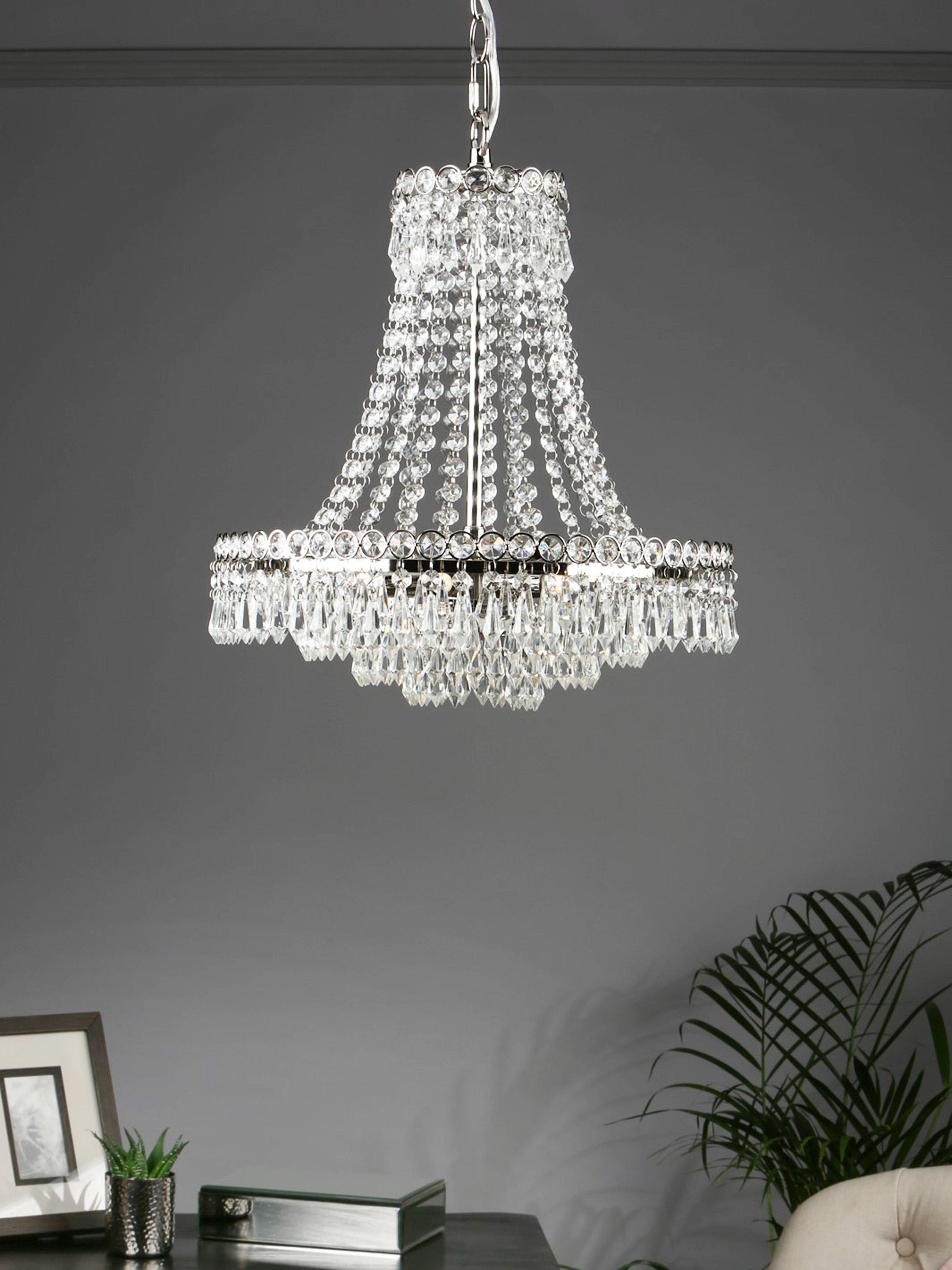 Laura Ashley Enid crystal chandelier ceiling light, imported from the UK
