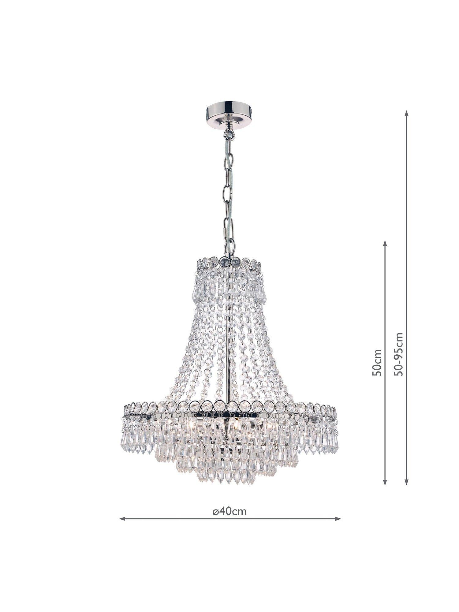 Laura Ashley Enid crystal chandelier ceiling light, imported from the UK
