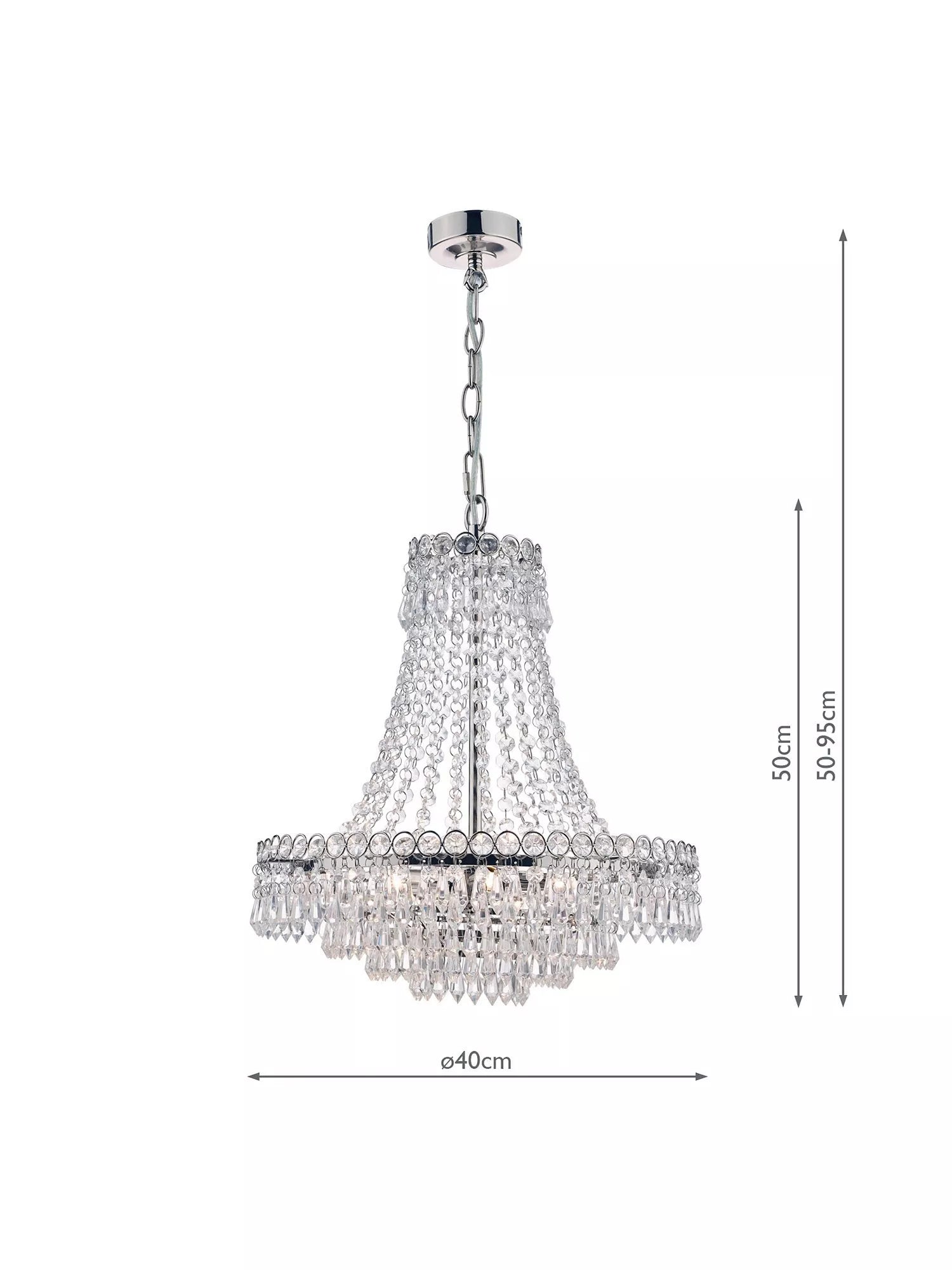 Laura Ashley Enid crystal chandelier ceiling light, imported from the UK