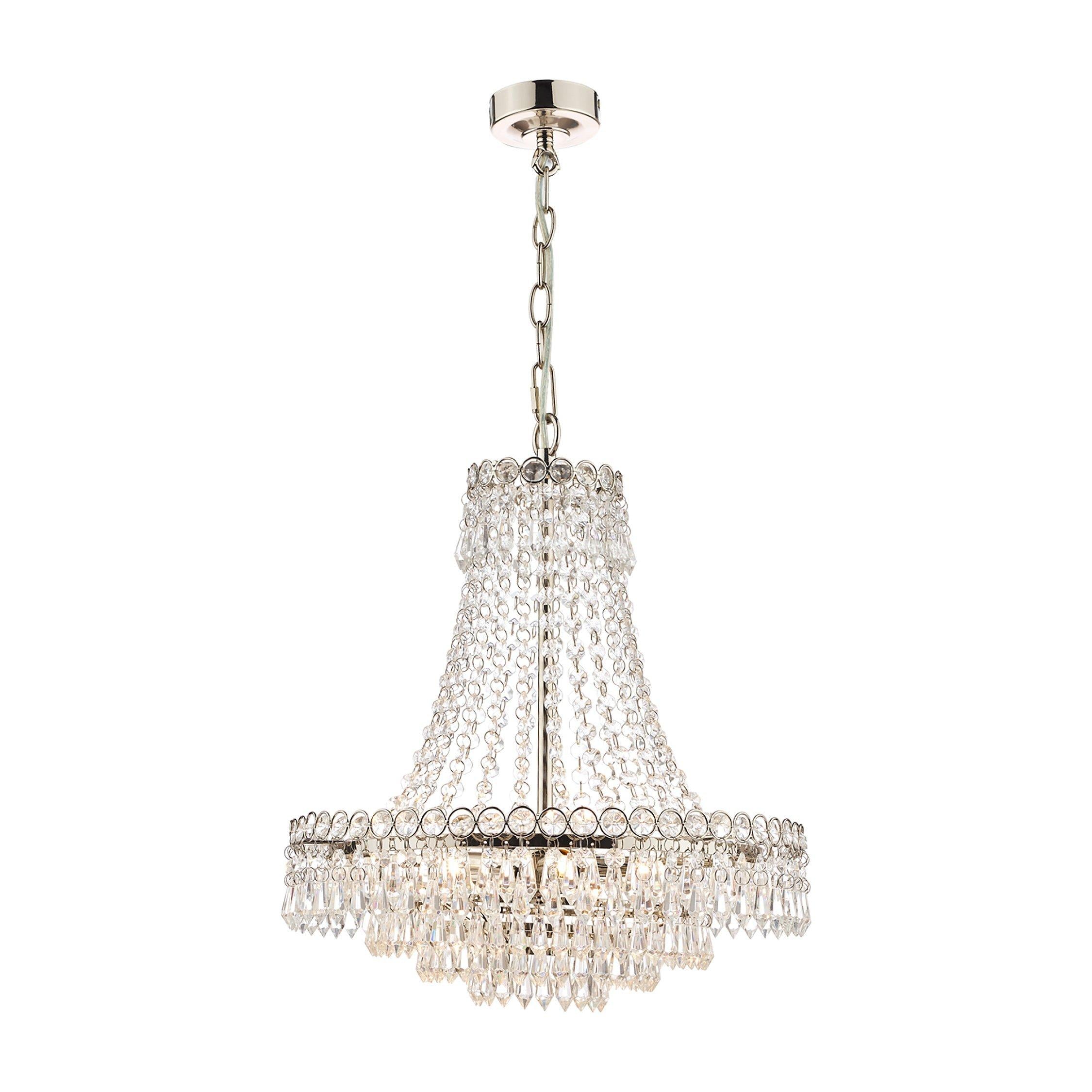 Laura Ashley Enid crystal chandelier ceiling light, imported from the UK
