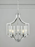 Laura Ashley Joseph chandelier ceiling light 5-arm polished chrome, UK version