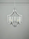 Laura Ashley Joseph chandelier ceiling light 5-arm polished chrome, UK version