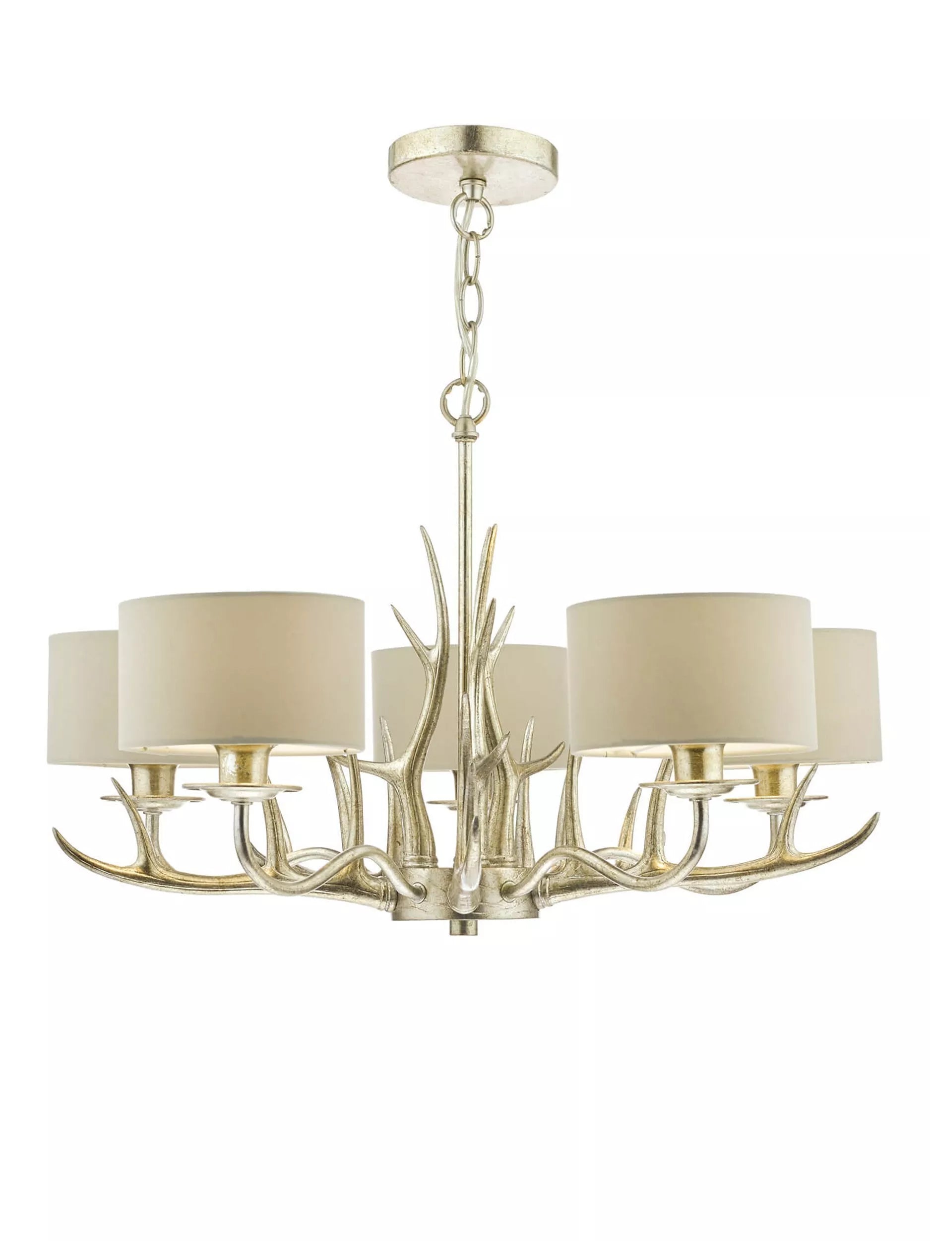 Laura Ashley champagne chandelier 5 arm drop light - British product