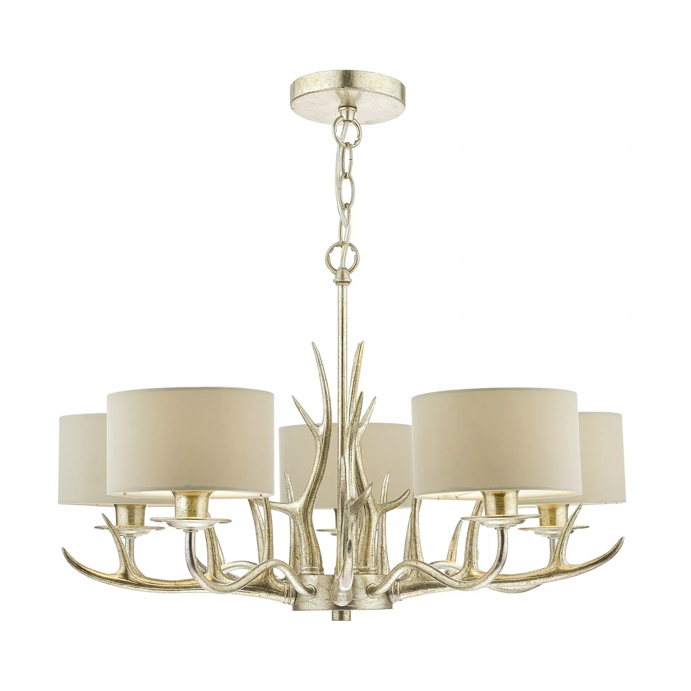Laura Ashley champagne chandelier 5 arm drop light - British product