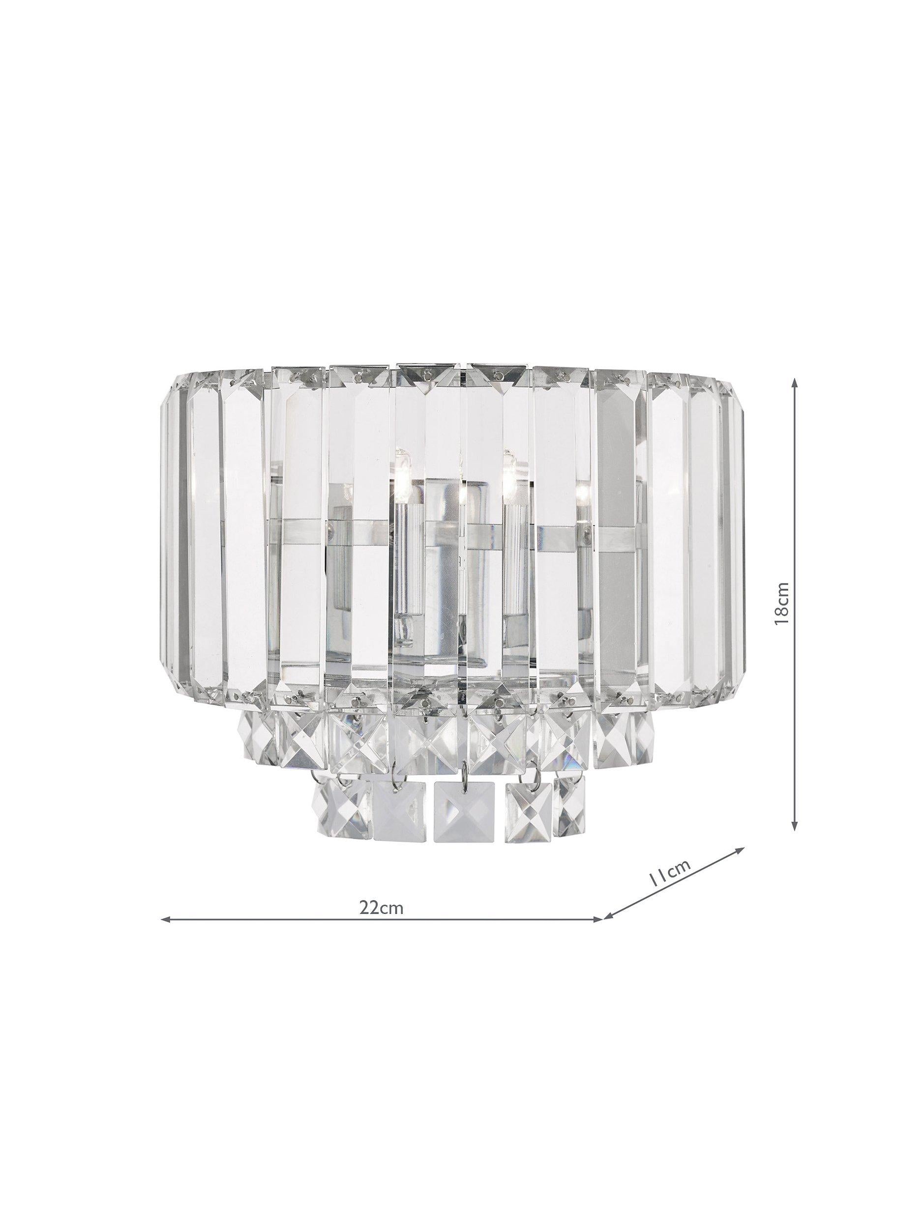Laura Ashley Vienna crystal wall light polished finish - British product