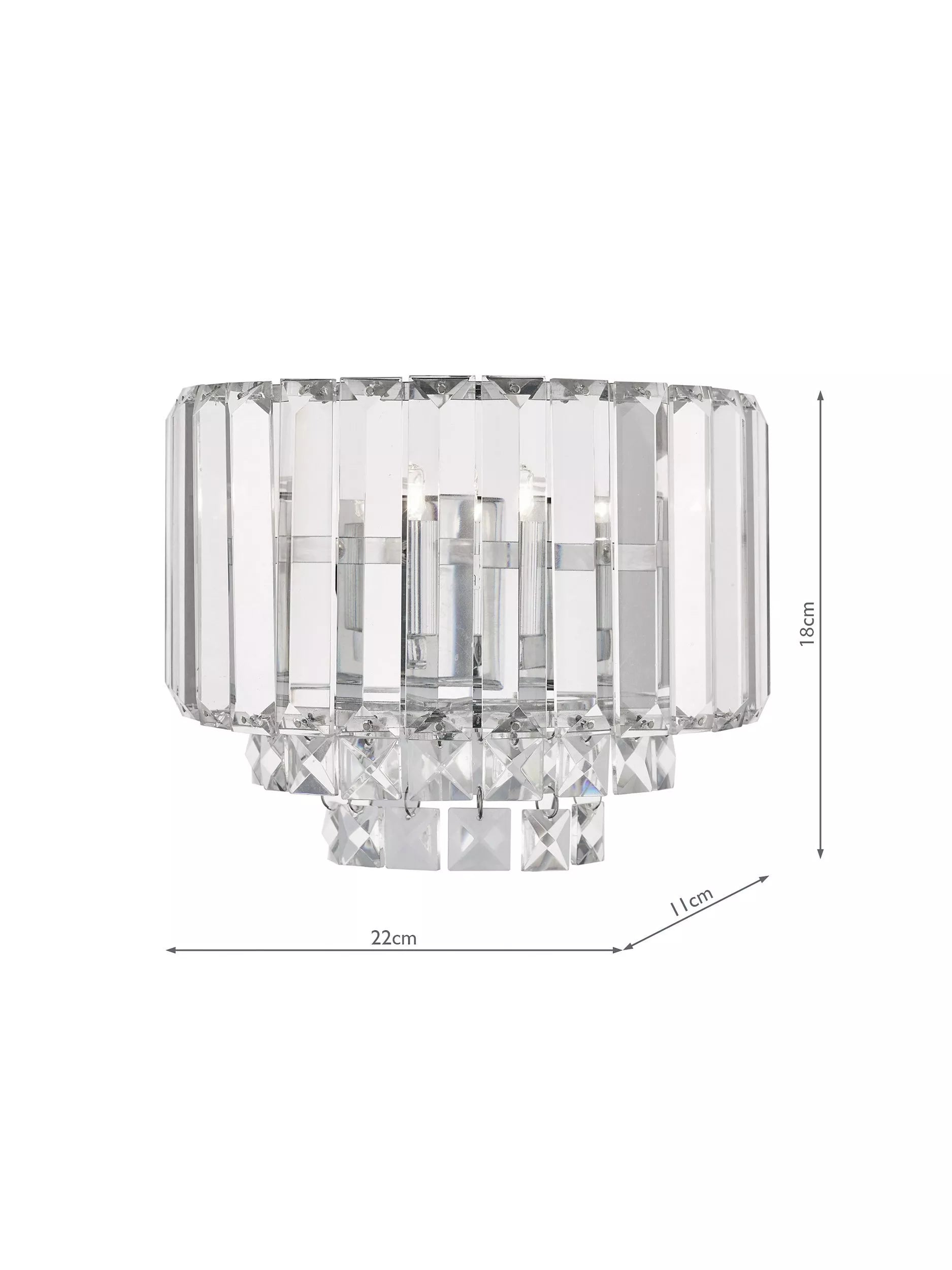 Laura Ashley Vienna crystal wall light polished finish - British product