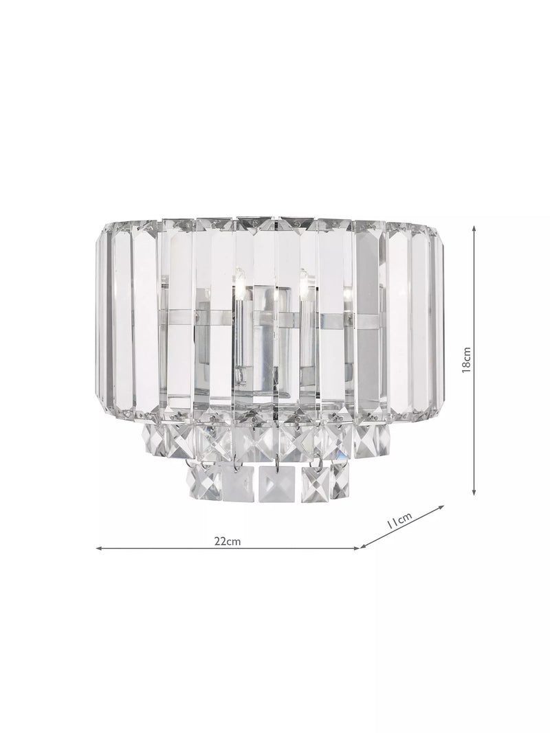 Laura Ashley Vienna crystal wall light polished finish - British product