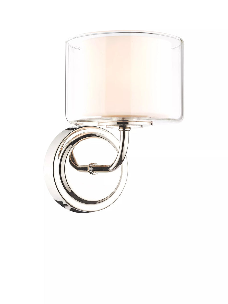 Laura Ashley Southwell glass wall light polished chrome, UK version