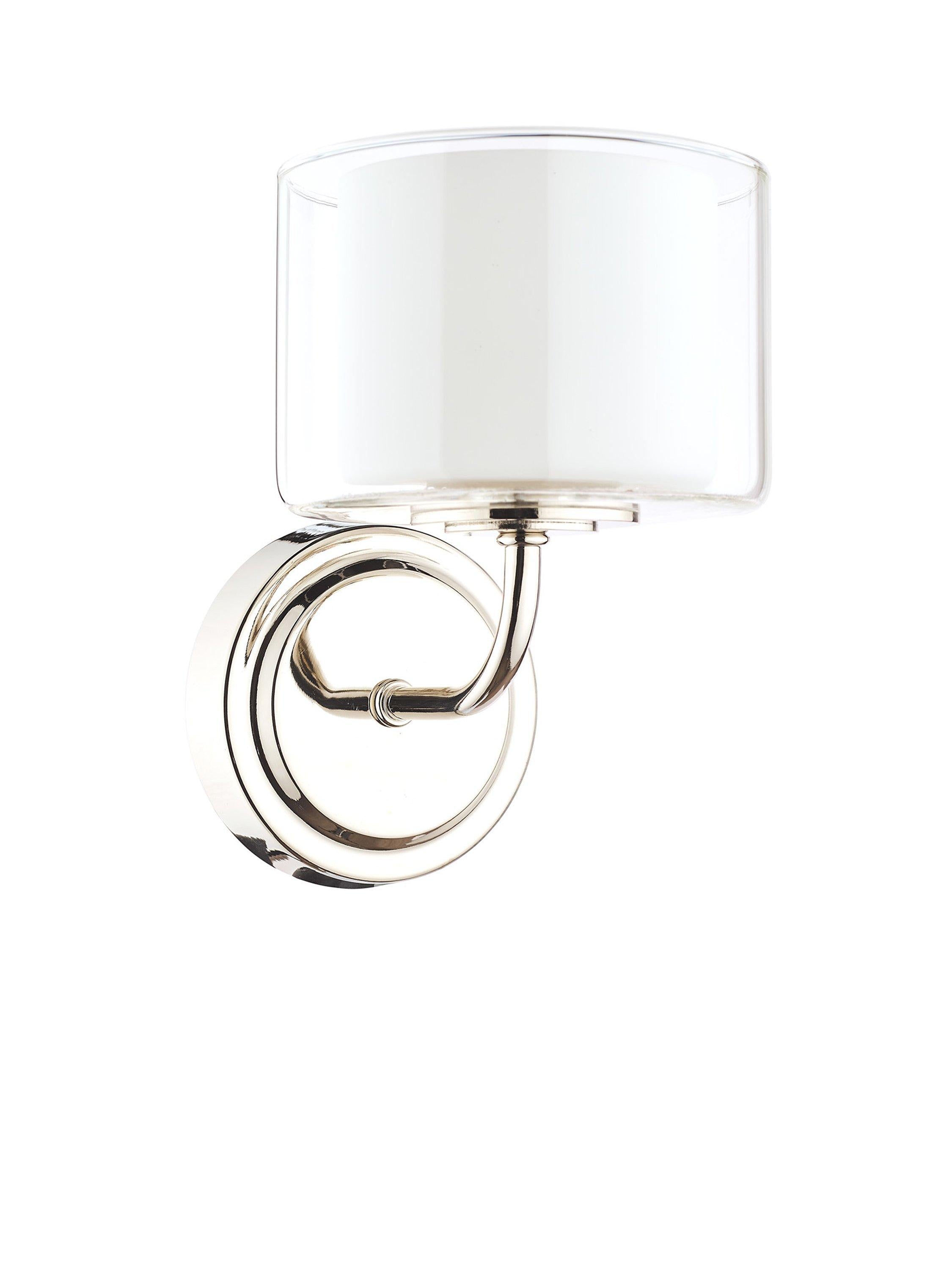 Laura Ashley Southwell glass wall light polished chrome, UK version