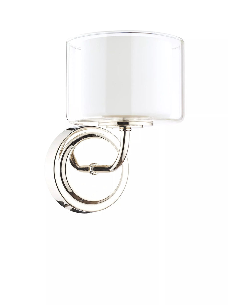Laura Ashley Southwell glass wall light polished chrome, UK version